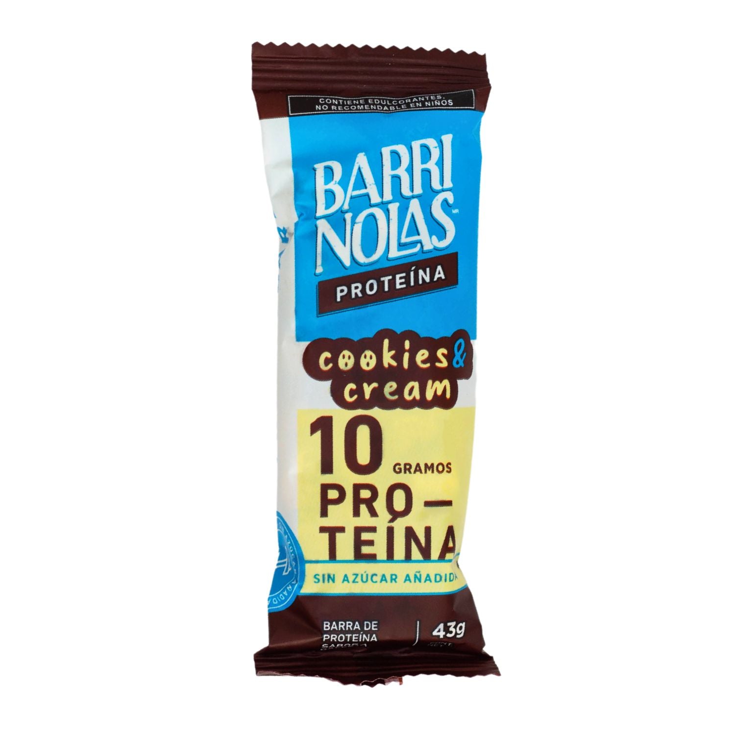 BARRINOLAS PROTEÍNA – Cookies & Cream Barrita Individual 43g