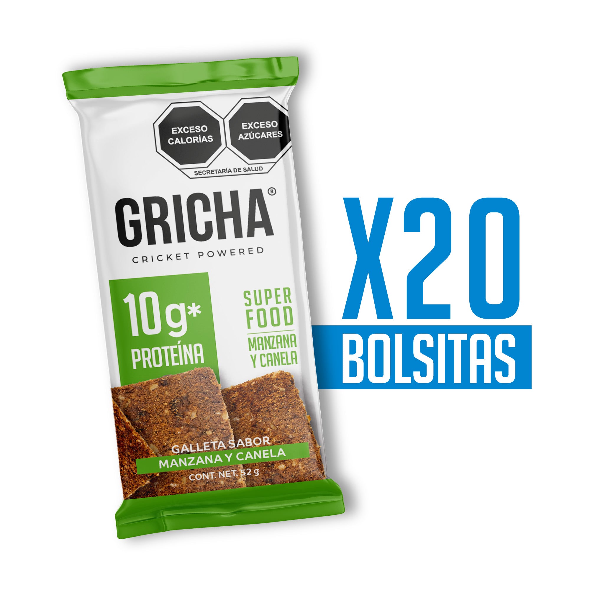 GALLETAS INTEGRALES MANZANA Y CANELA 20 PACK