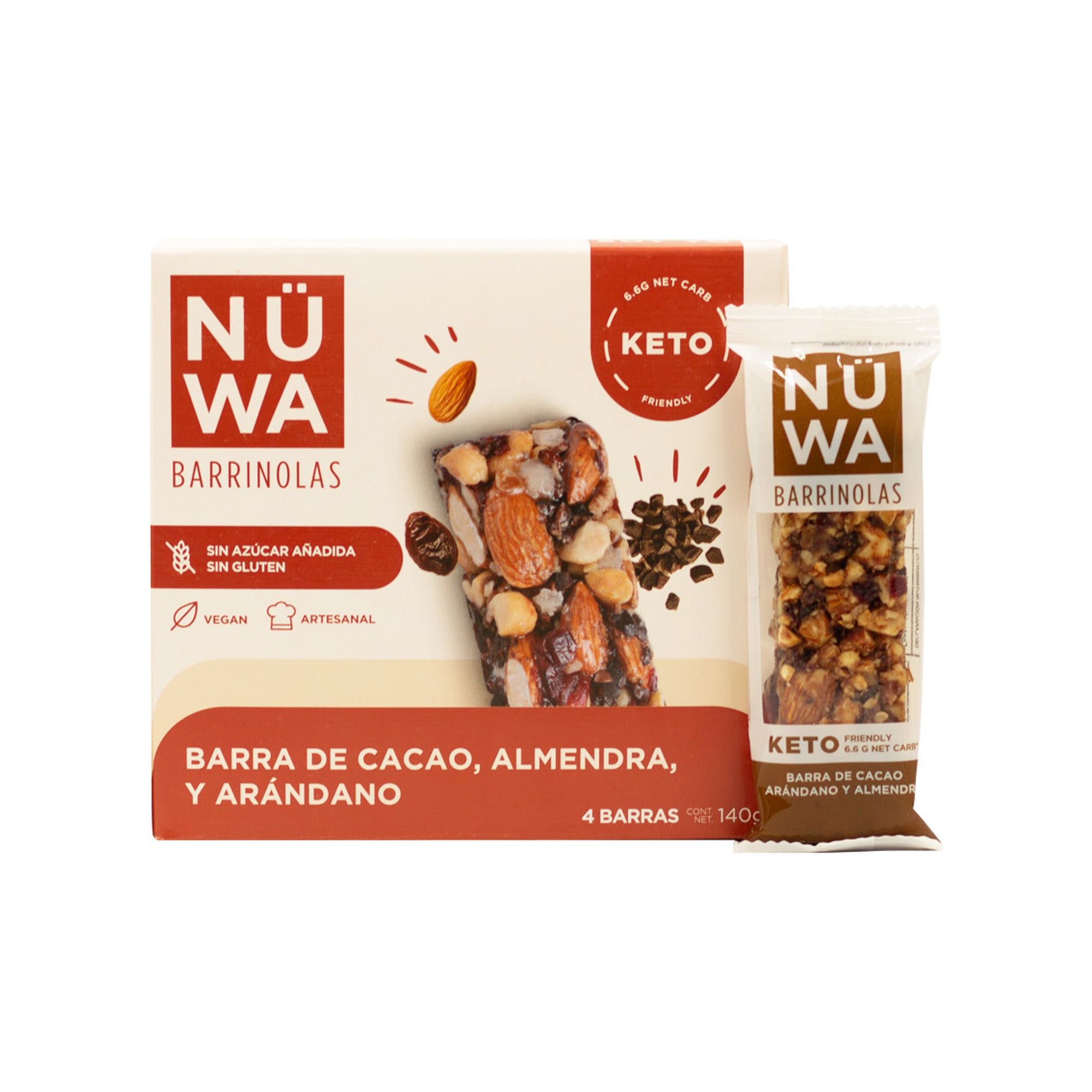 NÜWA CACAO Cajilla con 4 Barritas Saludables