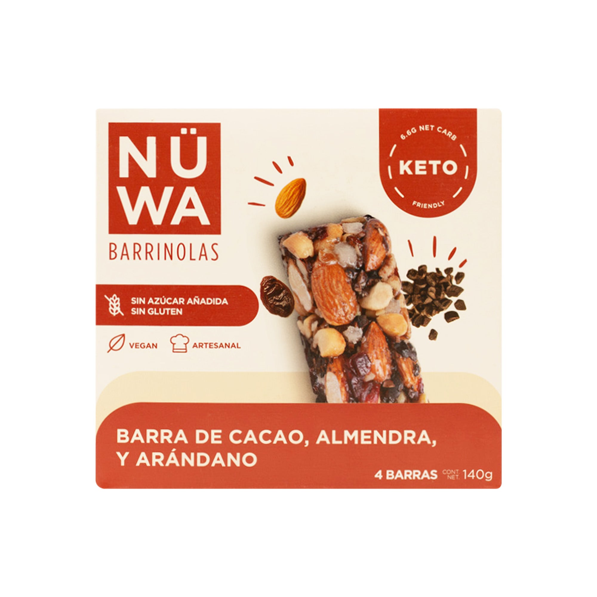 NÜWA CACAO Cajilla con 4 Barritas Saludables