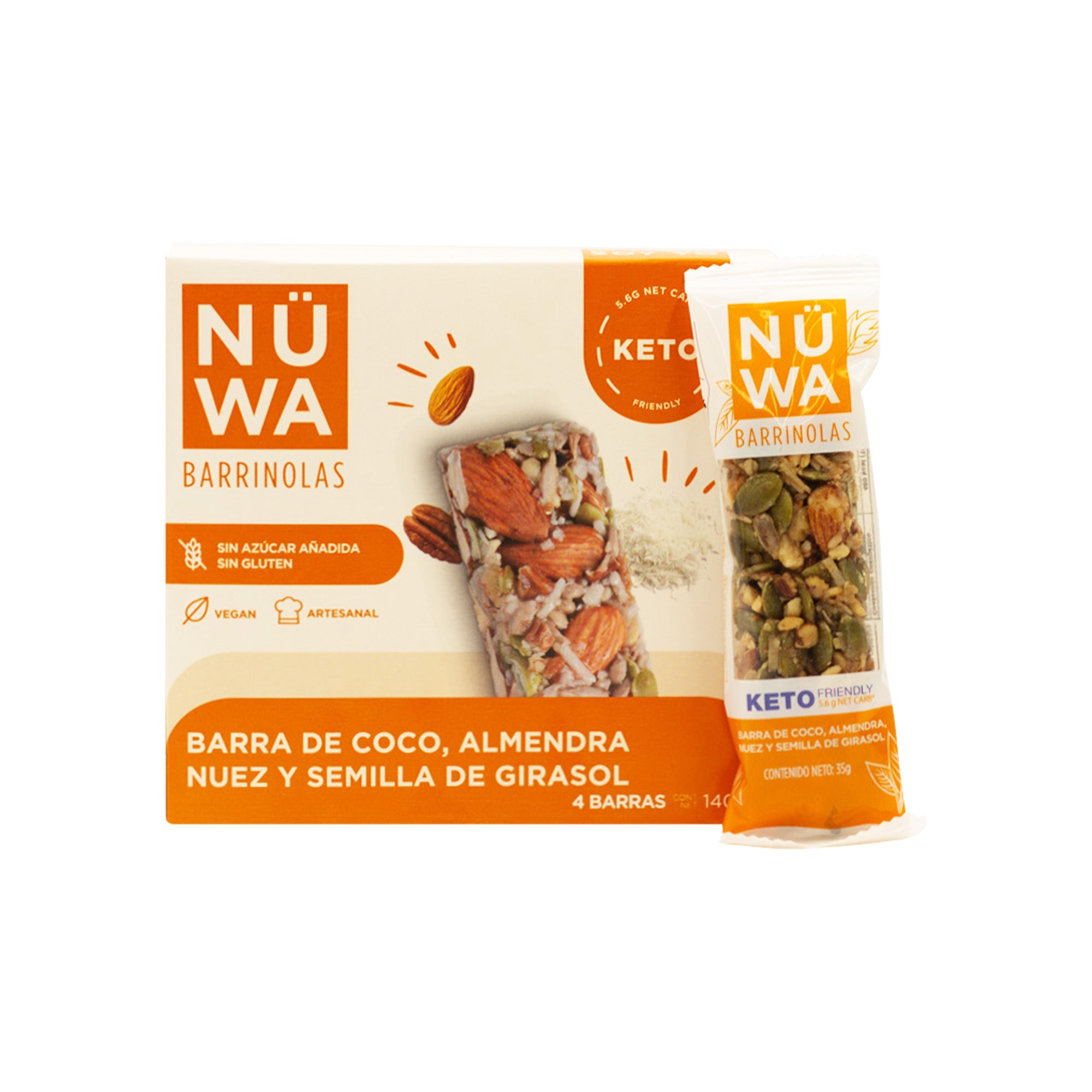 NÜWA COCO Cajilla con 4 Barritas Saludables