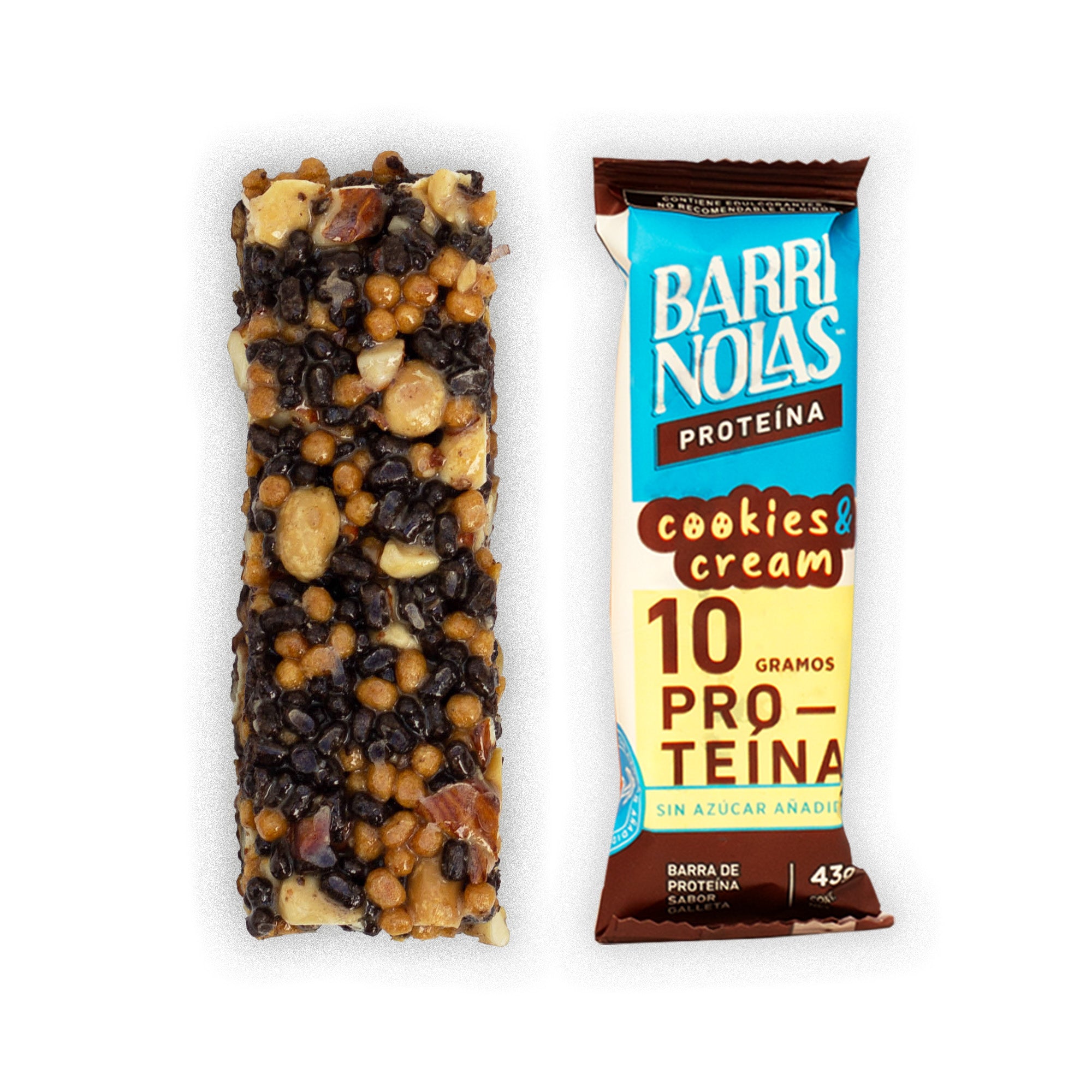 BARRINOLAS PROTEÍNA – Cookies & Cream Cajilla con 5 Barritas