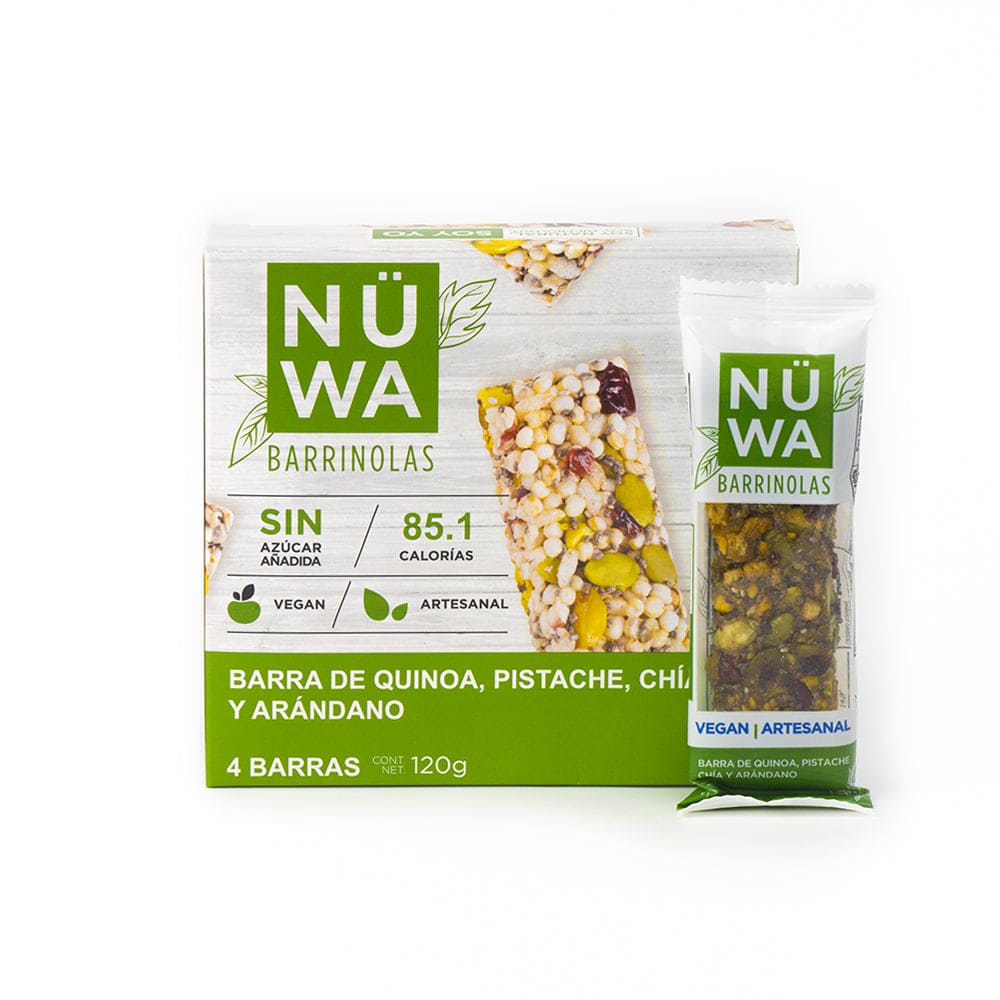 Caja de cuatro piezas de barritas de superfoods quinoa