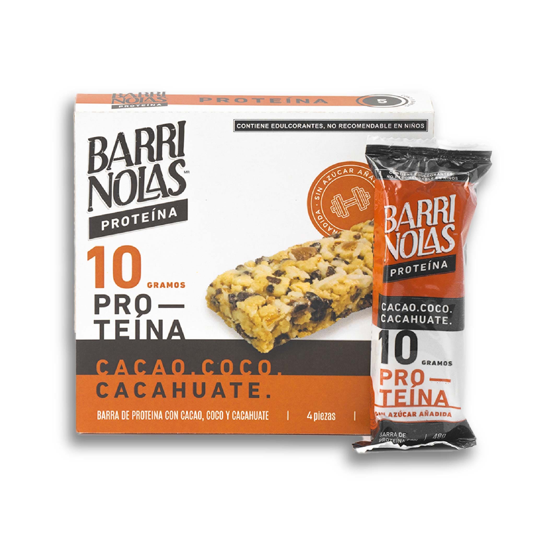 CAJA DE 5 BARRAS DE PROTEÍNA SABOR CACAO