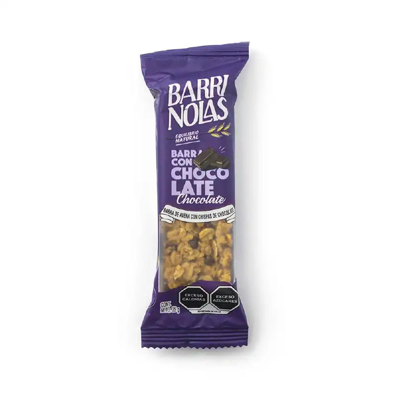 Caja de seis piezas de barras de avena con chocolate