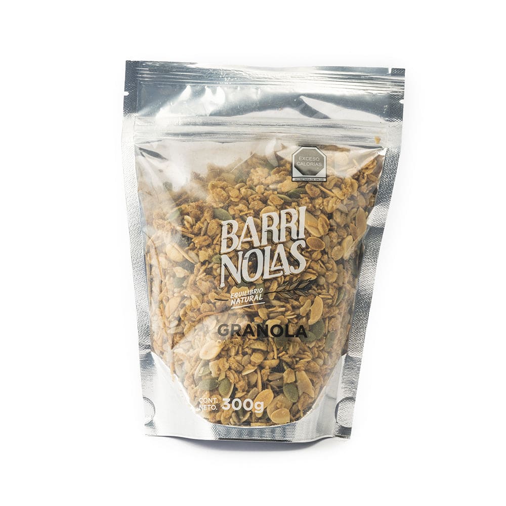 Paquete de cuatro bolsas de granola tradicional