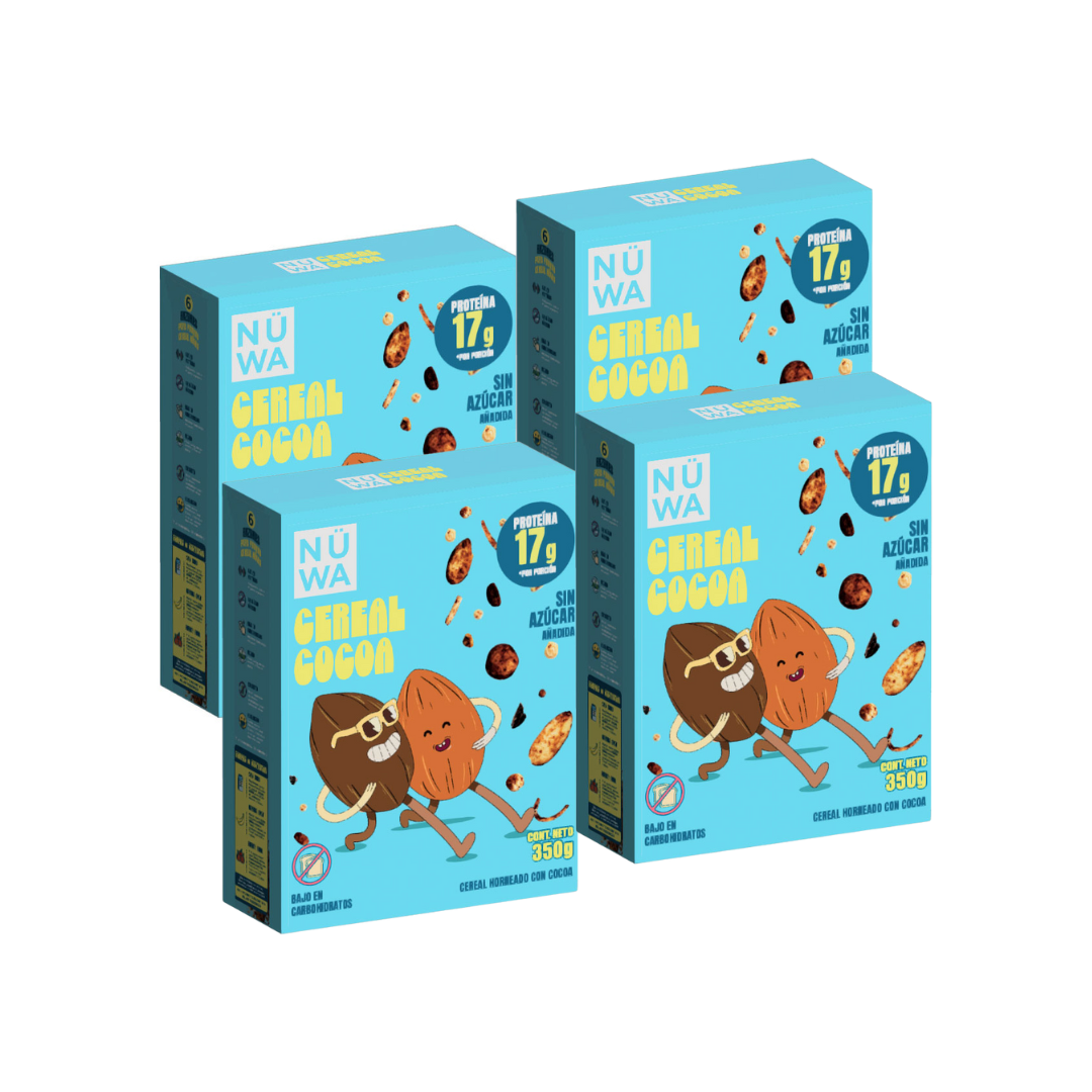 CEREAL NÜWA Bundle 4 Pack Sabor Cacao (4 x 350g)