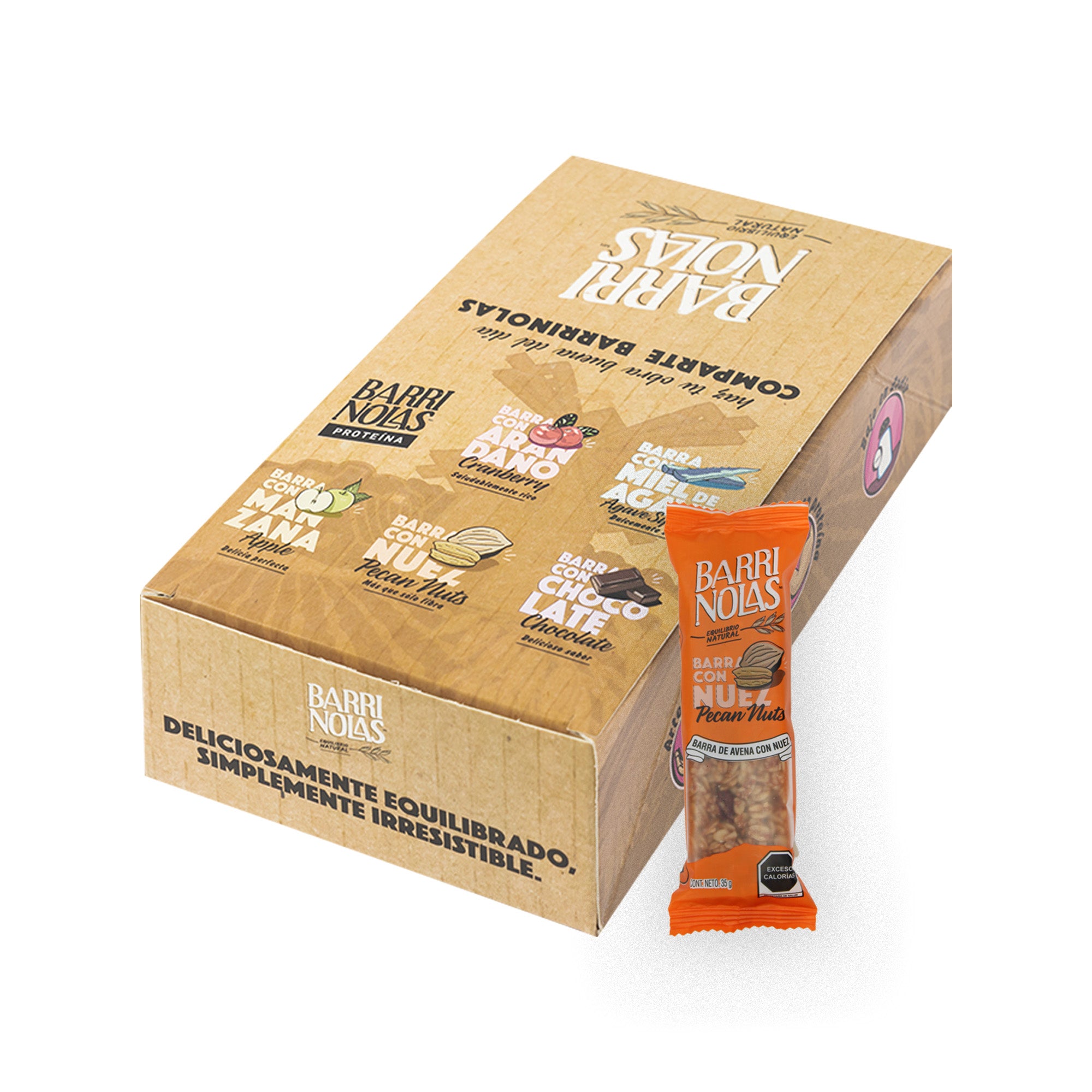 Autoexhibidor Barrinolas | 15 Barras de Avena con Nuez