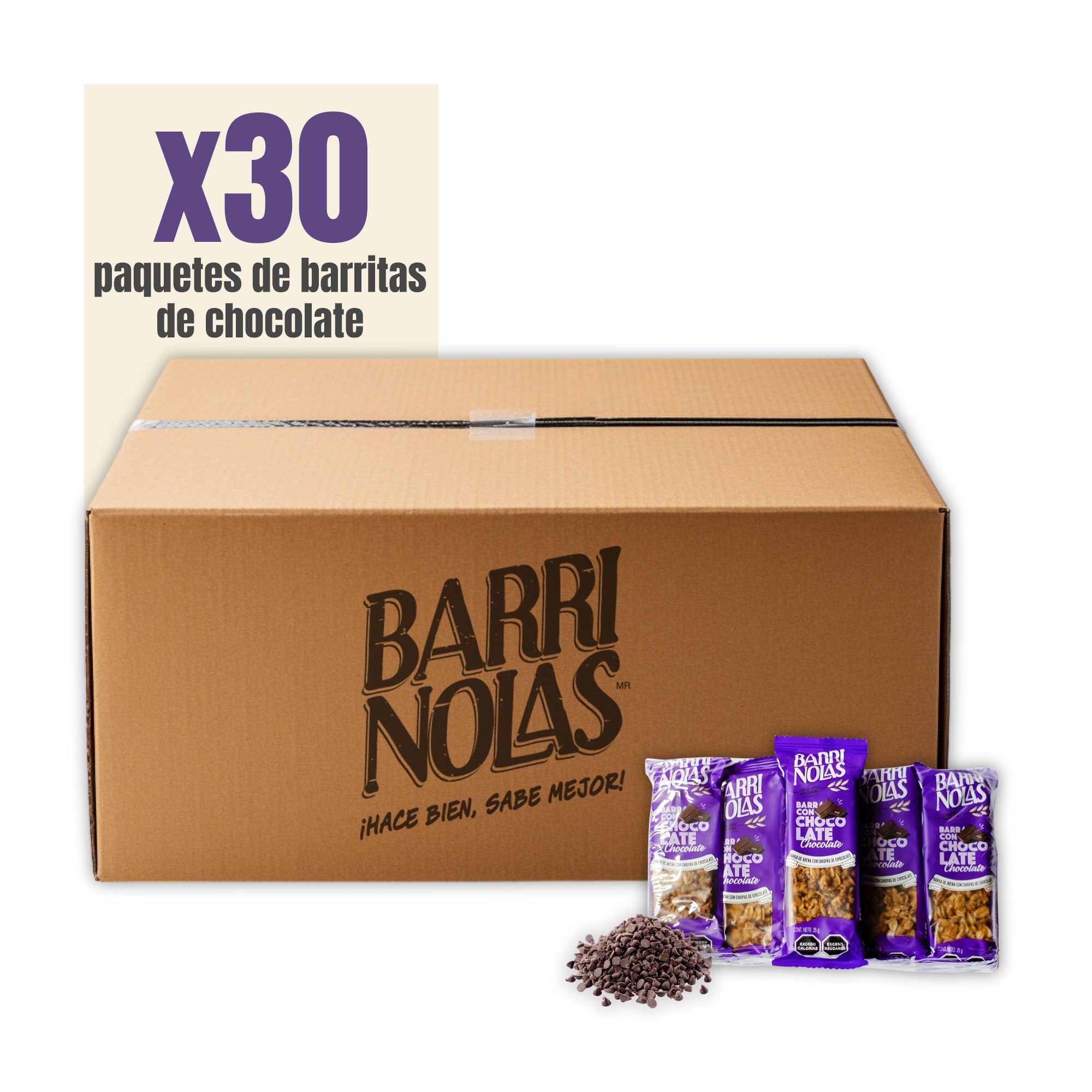 Lote Distribuidores 10 barras de avena con chocolate