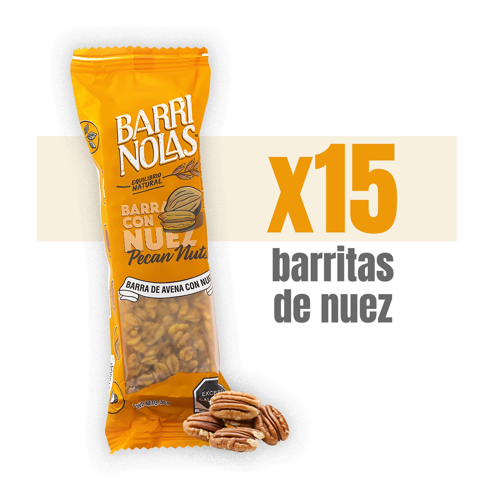 Autoexhibidor Barrinolas | 15 Barras de Avena con Nuez