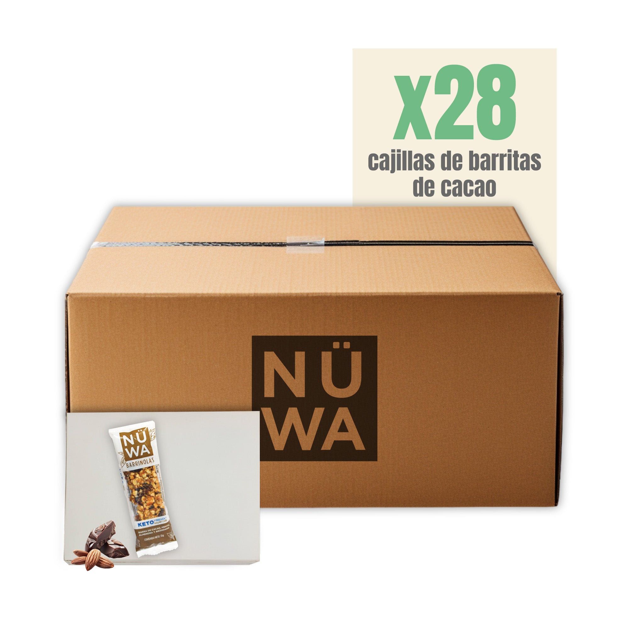 Lote Distribuidores de ocho barritas KETO de cacao