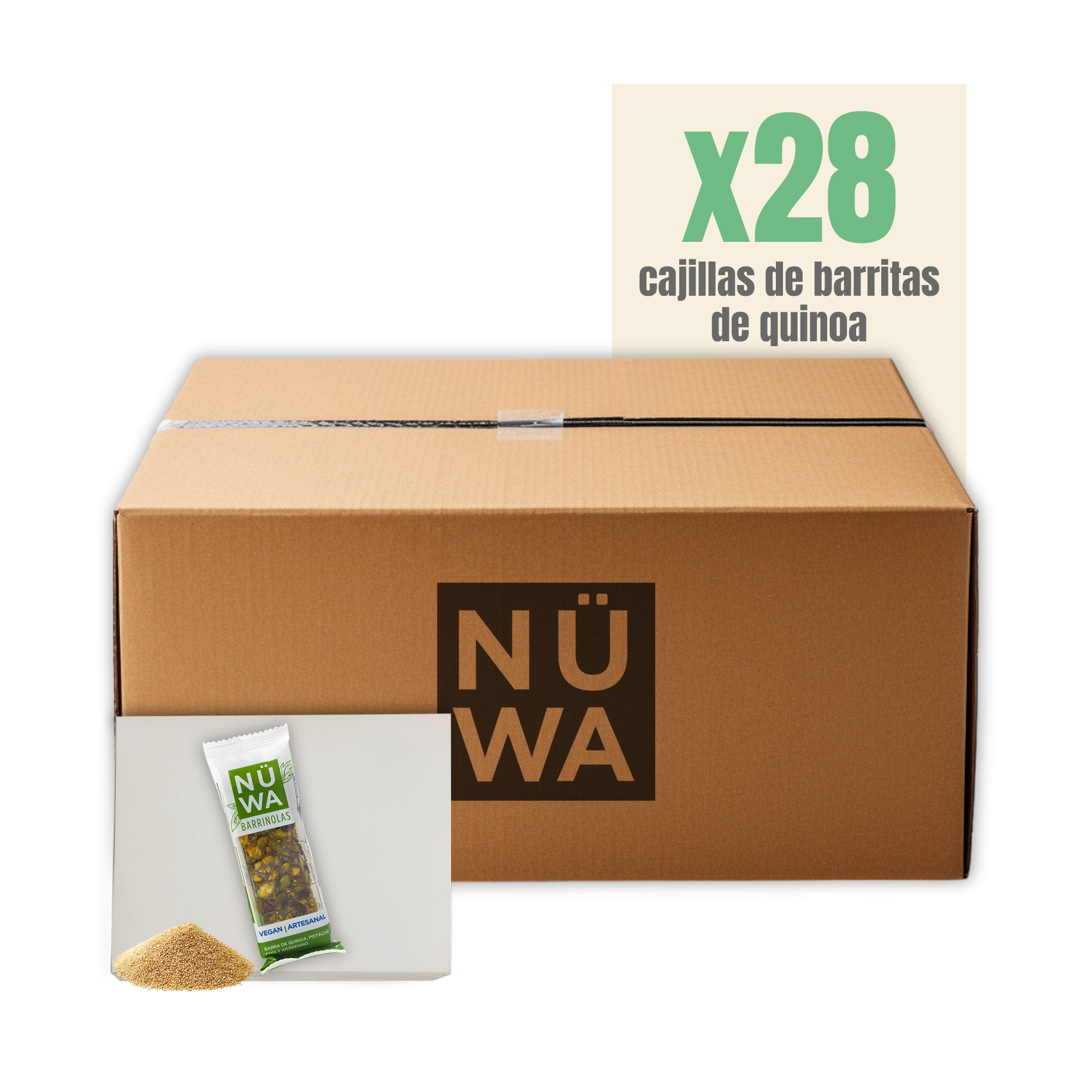 Lote Distribuidores de ocho barritas de superfoods quinoa