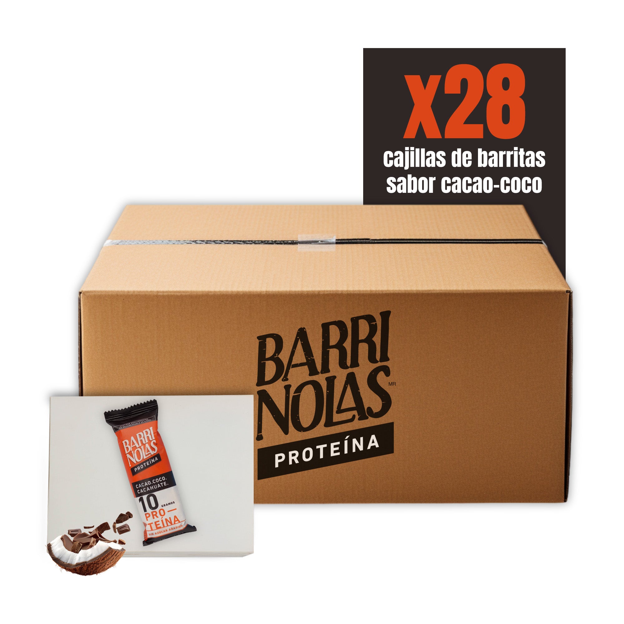 LOTE DISTRIBUIDORES 8 BARRINOLAS PROTEÍNA CACAO