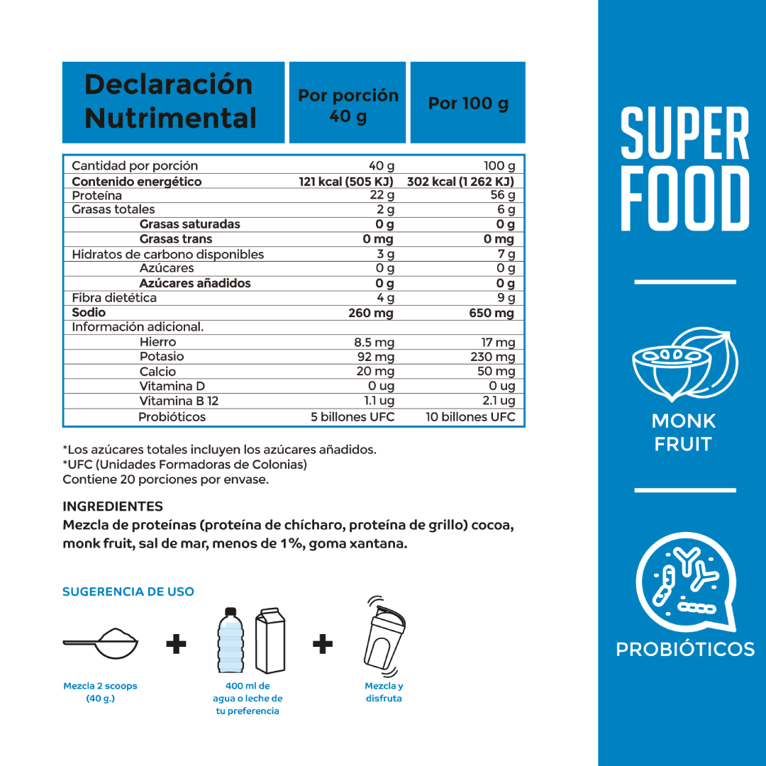 PROTEÍNA 800g CHOCOLATE