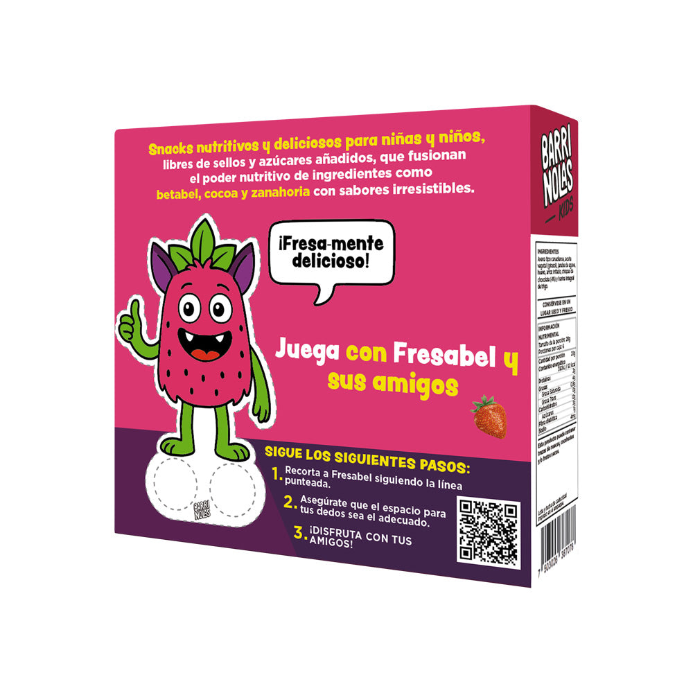 Barrinolas Kids | Cajilla 5 Barritas BetaFresa (Betabel + Fresa)