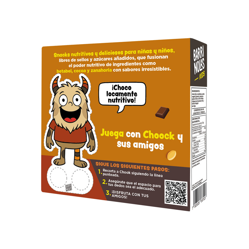 Barrinolas Kids | Cajilla 5 Barritas ChocoHuate (Cacao + Crema de Cacahuate)