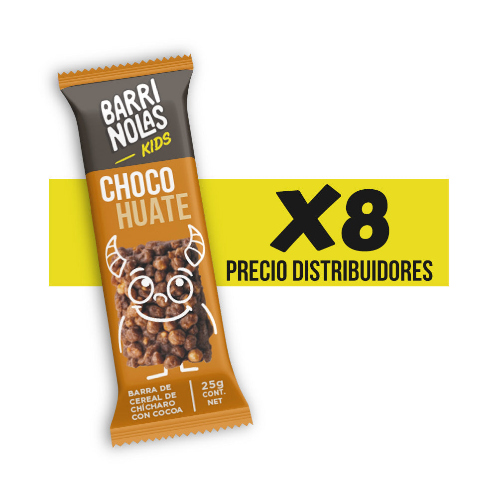 Paquete de distribuidores con 8 BARRINOLAS KIDS CHOCOHUATE