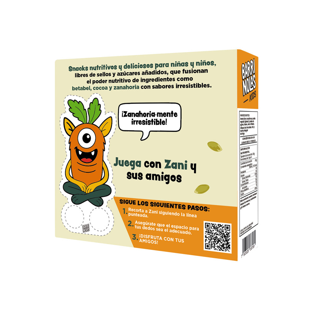 Barrinolas Kids | Cajilla 5 Barritas ZanaPay (Zanahoria + Pay de Calabaza)