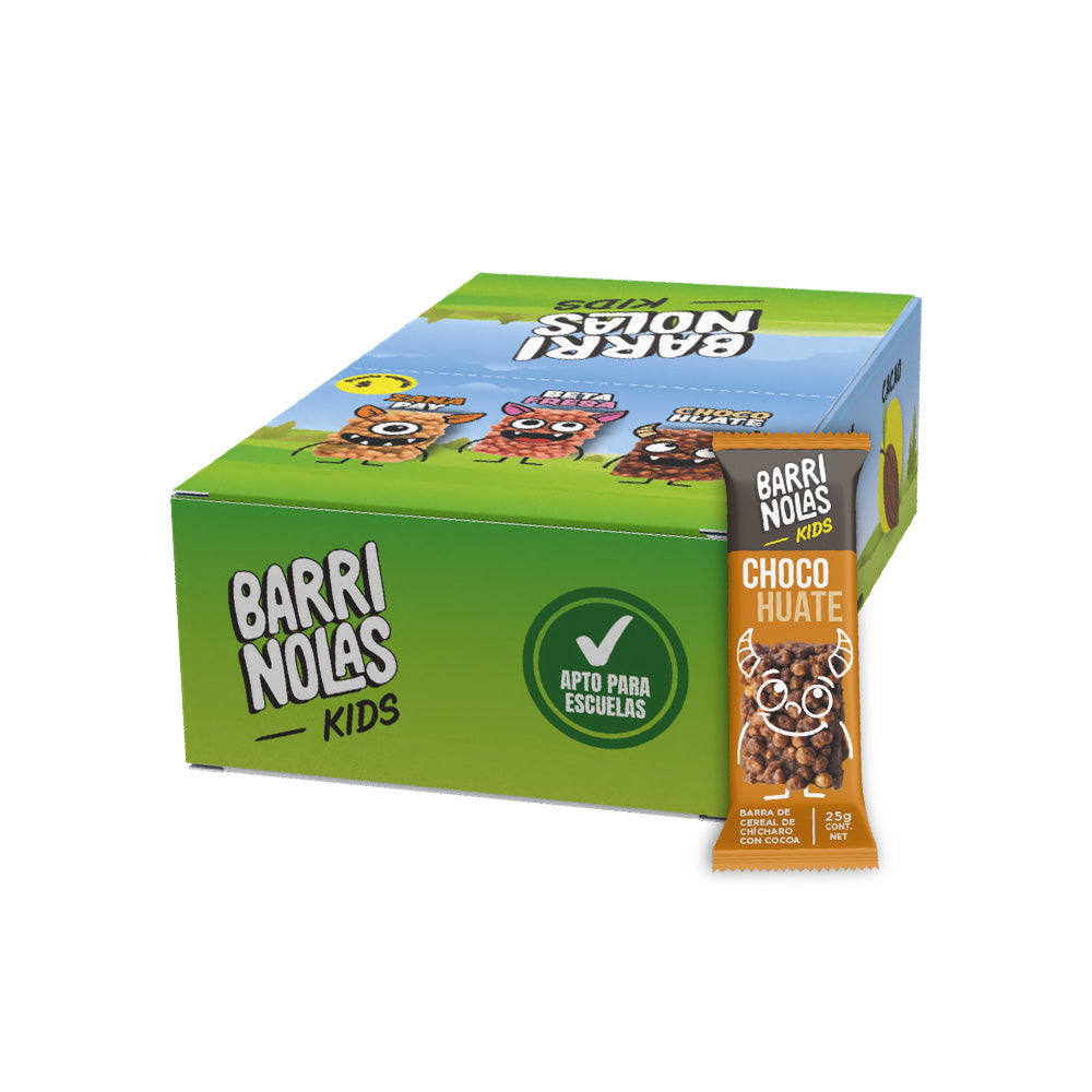 Autoexhibidor Barrinolas Kids | 15 Barras ChocoHuate (Cacao + Crema de Cacahuate)