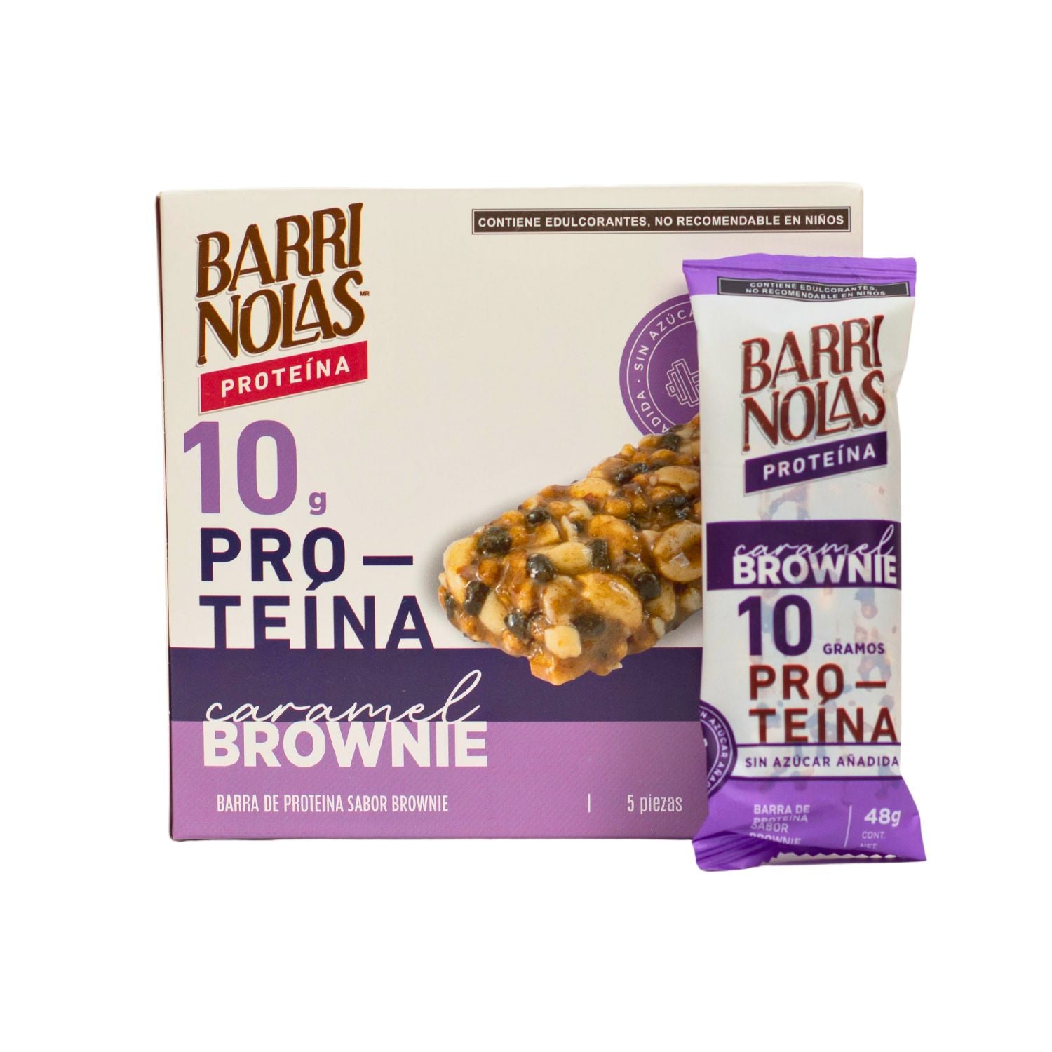 CAJA DE 5 BARRAS DE PROTEÍNA CARAMEL BROWNIE