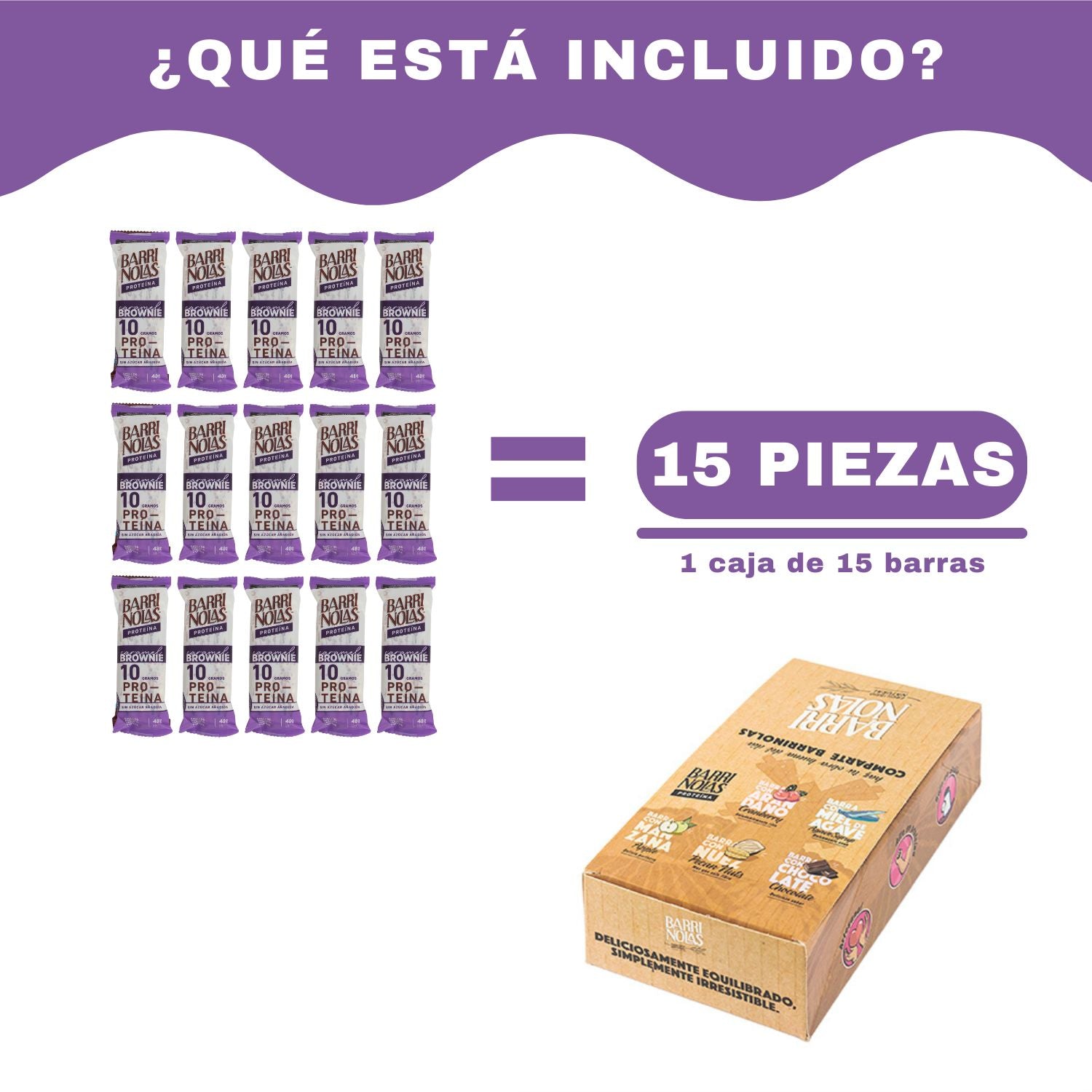 BARRINOLAS PROTEÍNA 15 PACK CARAMEL BROWNIE