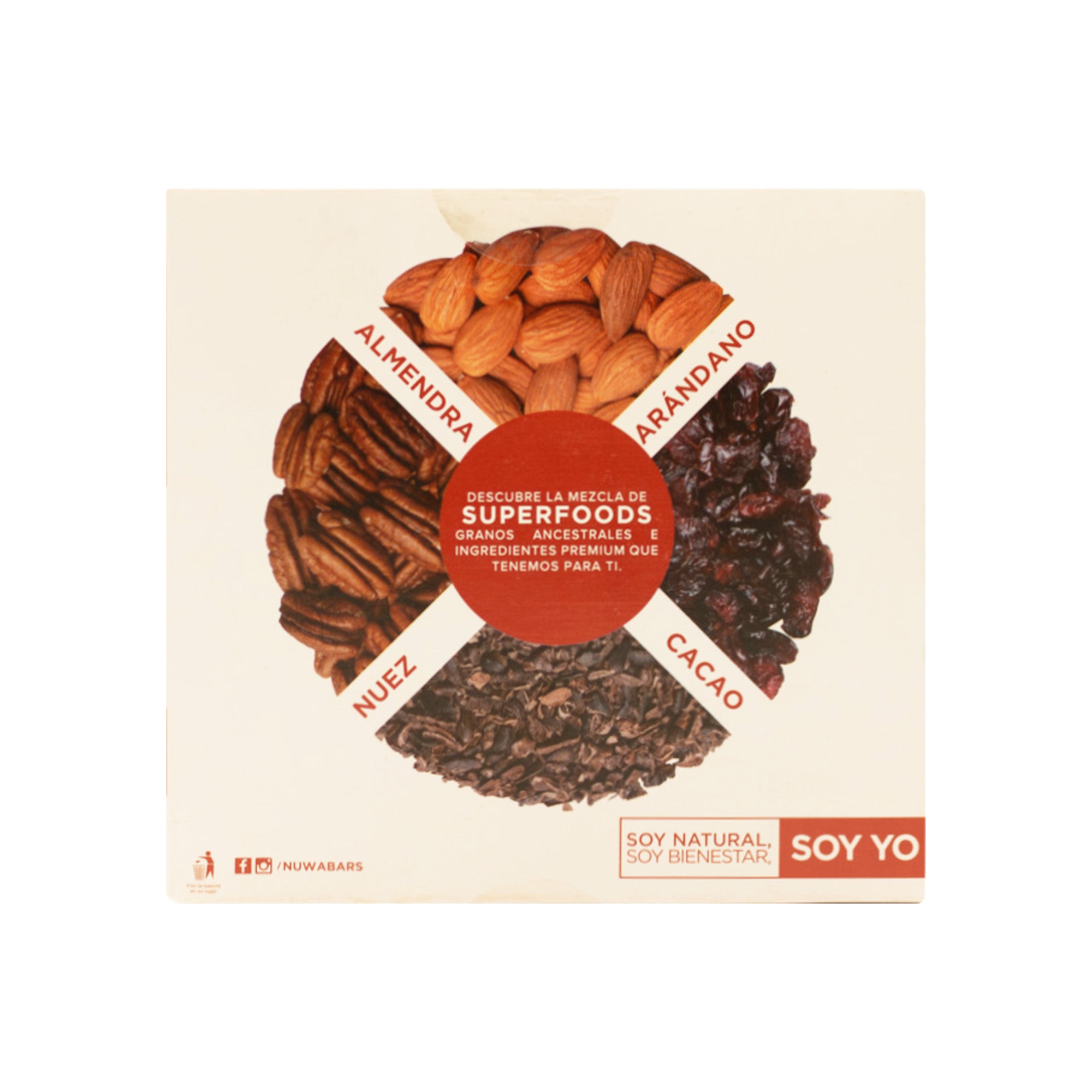 NÜWA CACAO Cajilla con 4 Barritas Saludables