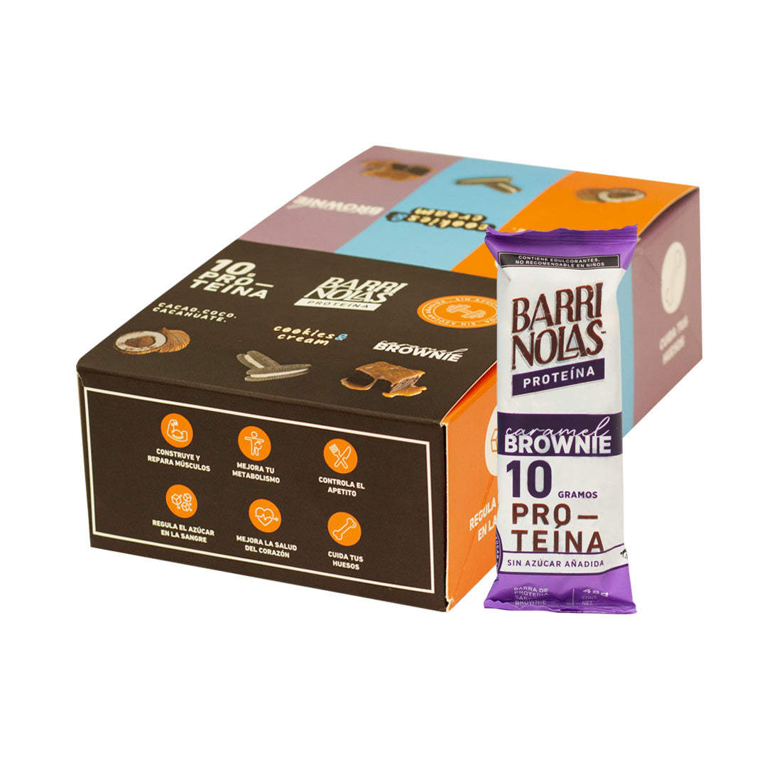 BARRINOLAS PROTEÍNA 15 PACK CARAMEL BROWNIE