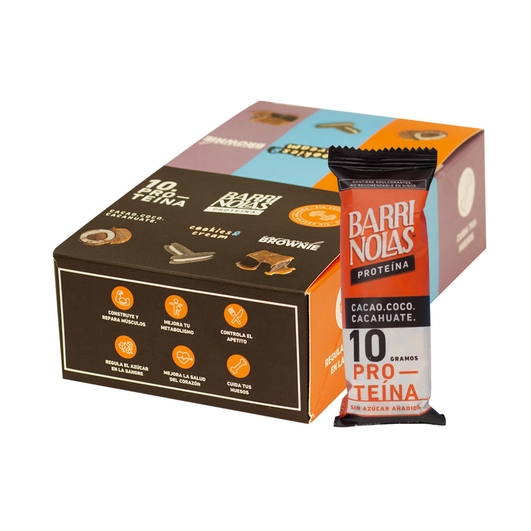 BARRINOLAS PROTEÍNA PACK (15 PIEZAS) SABOR CACAO