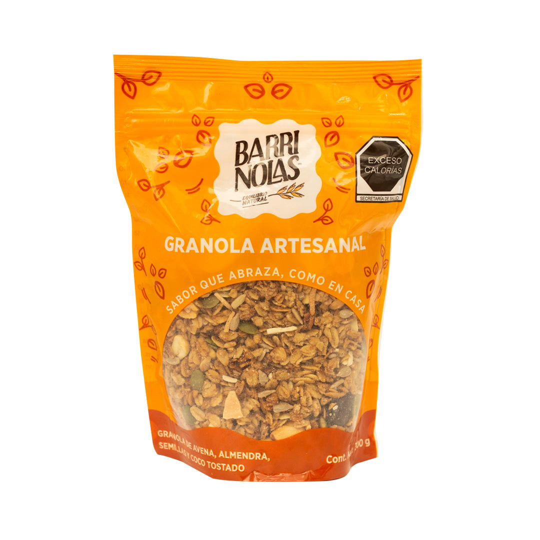 Paquete de cuatro bolsas de granola tradicional